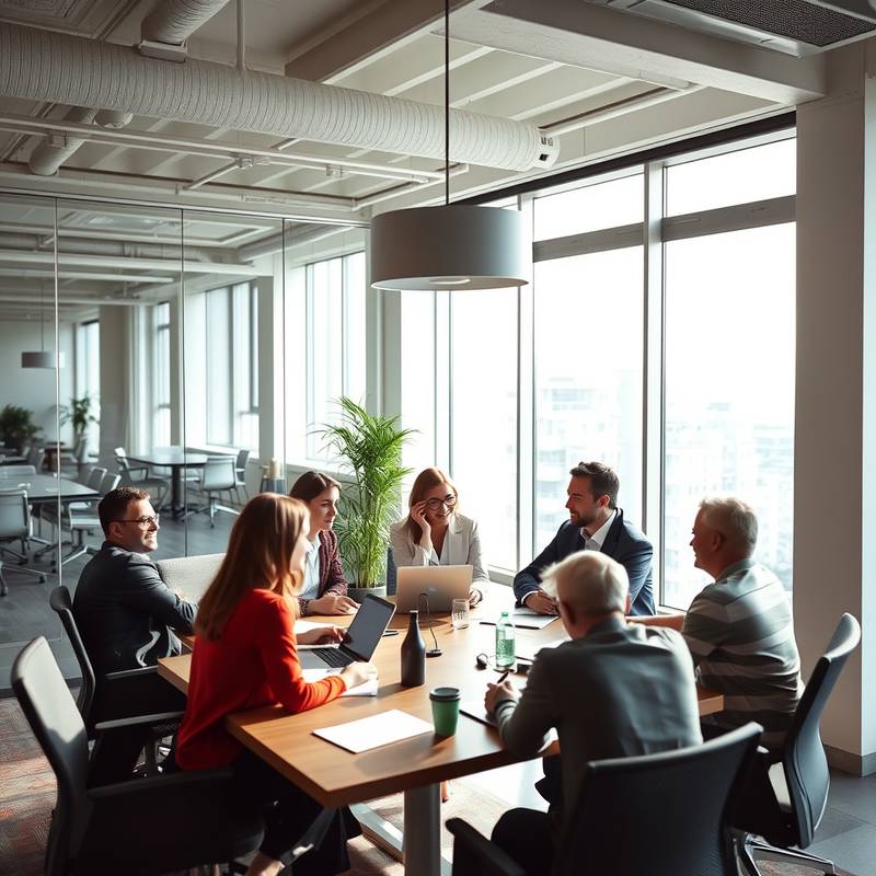 People collaborating on investment strategy
